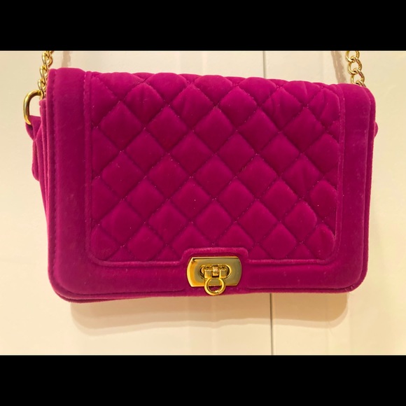 a new day Handbags - A new day Fuschia Crossbody bag with gold chain